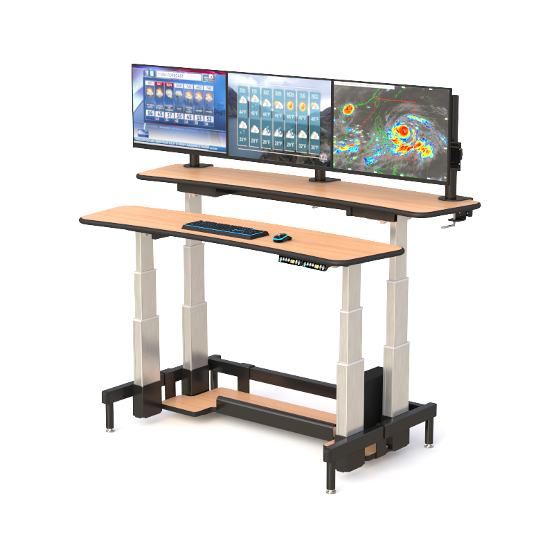 911 Console with Ergonomic Dual Tier Design