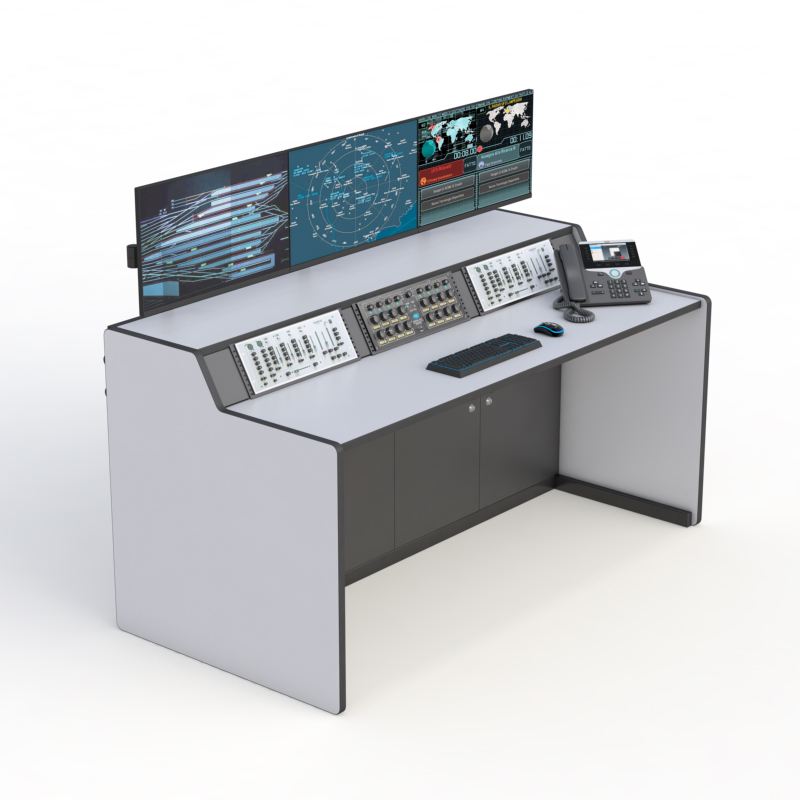 Ergonomic Command Center Console for CCTV Monitoring