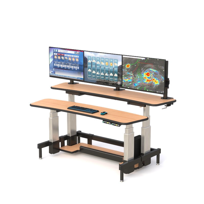 911 Console with Ergonomic Dual Tier Design