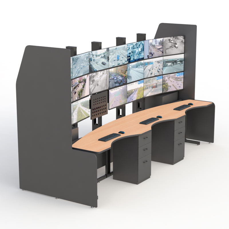 Modular Control Console Desk for Command Centers