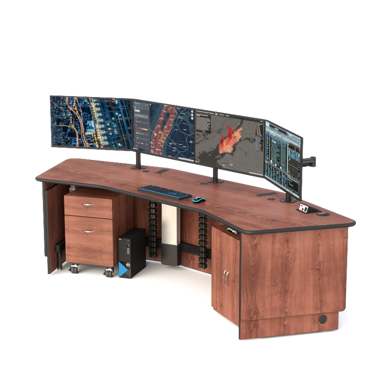 Ergonomic Command Center Desk | Adjustable Control Room Desk