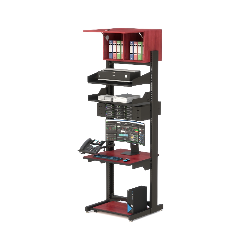 Single LAN Server Rack for Organized IT Workspaces