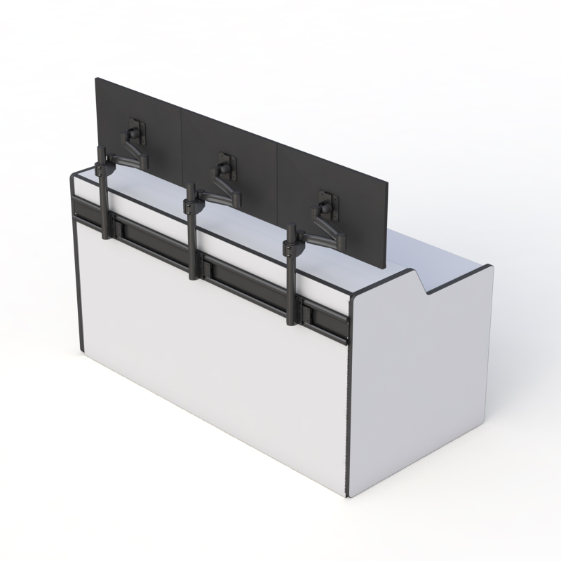 Ergonomic Command Center Console for CCTV Monitoring