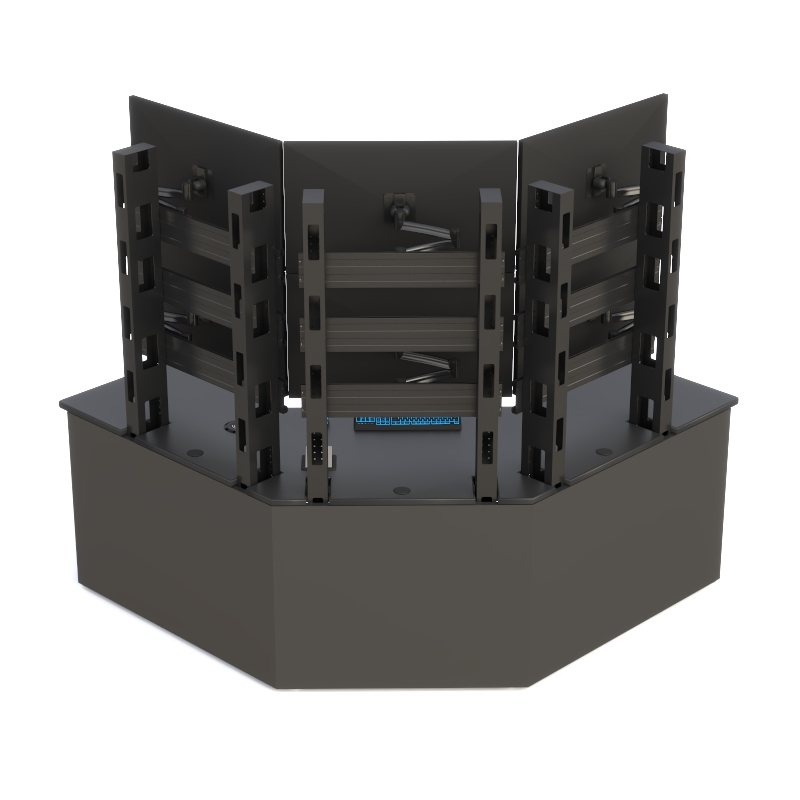 CCTV Control Room Console with Ergonomic Design & Video Wall