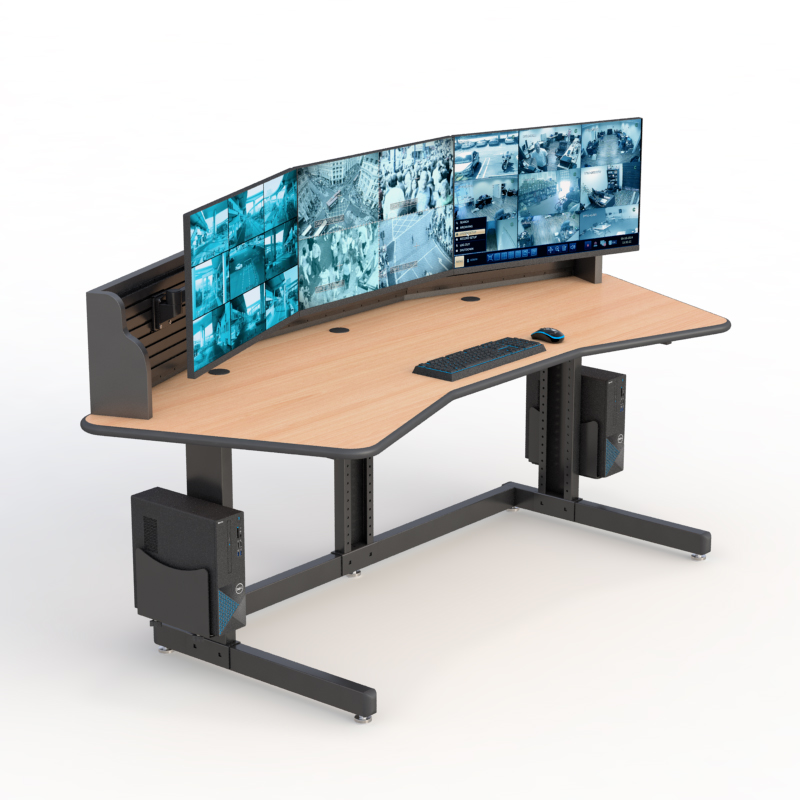 Ergonomic Desk Monitor Mounts for NOC Room Workstations