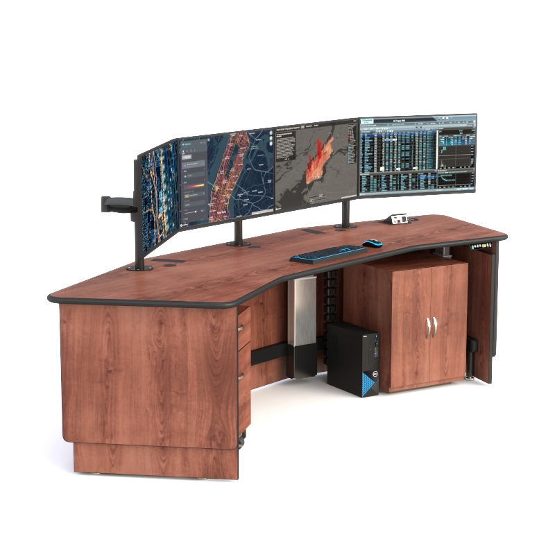 Ergonomic Command Center Desk | Adjustable Control Room Desk