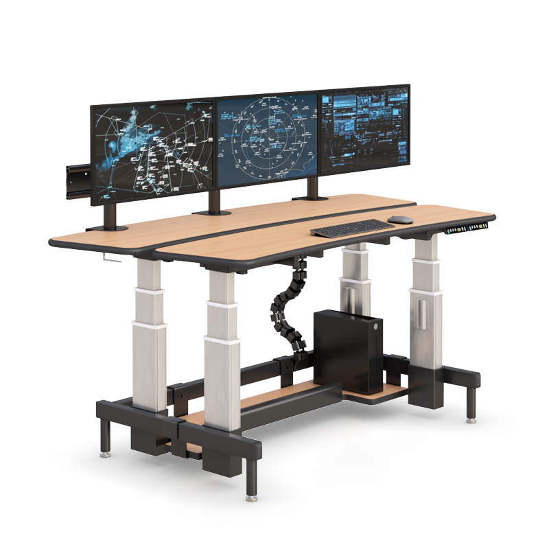 911 Console with Ergonomic Dual Tier Design
