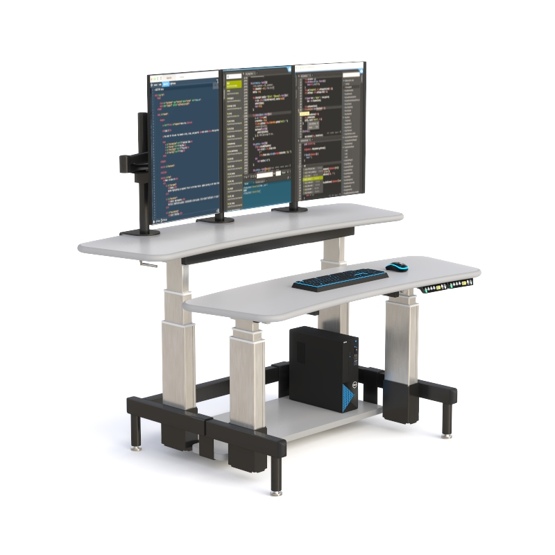 Electric Adjustable Computer Desk with Dual Height Controls