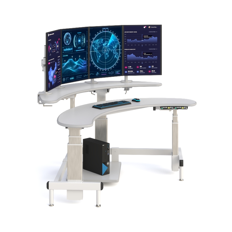 Dual Tier Command Center Console for Control Rooms