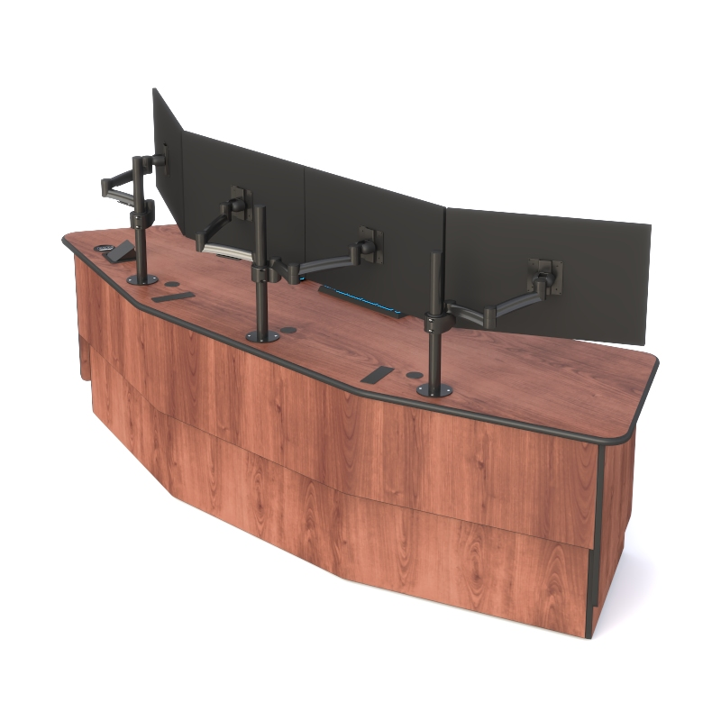 Ergonomic Command Center Desk | Adjustable Control Room Desk