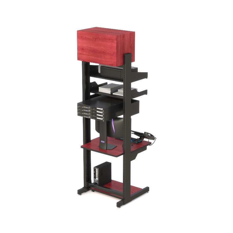 Single LAN Server Rack for Organized IT Workspaces