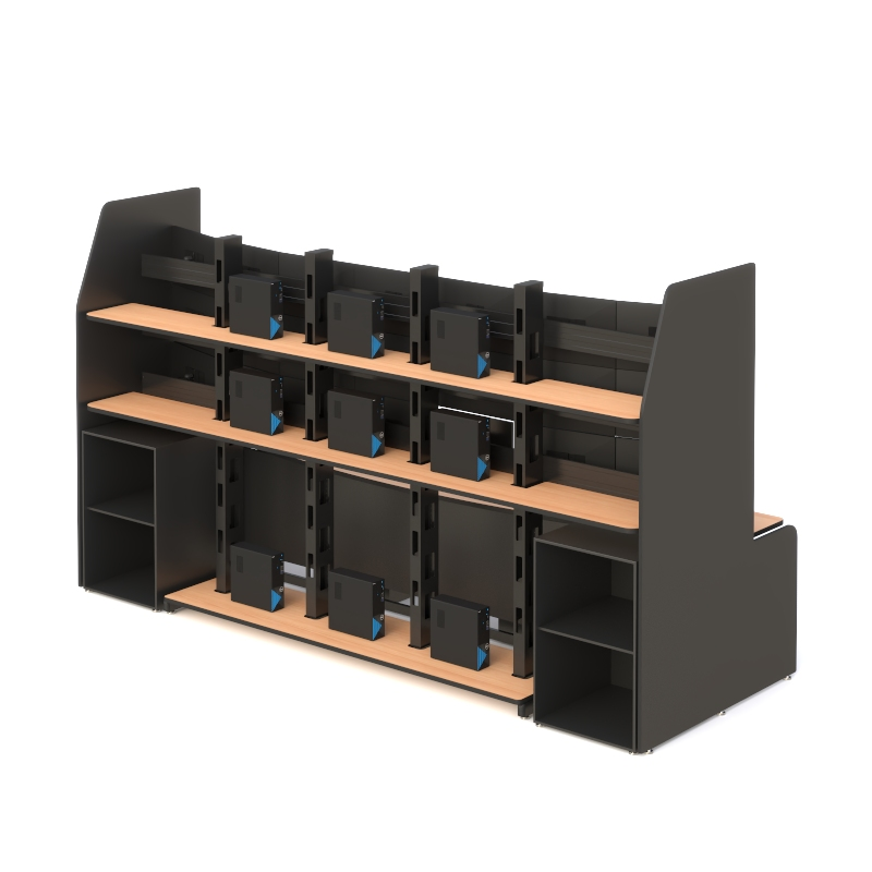 Ergonomic Modular Control Console Desk for Command Centers