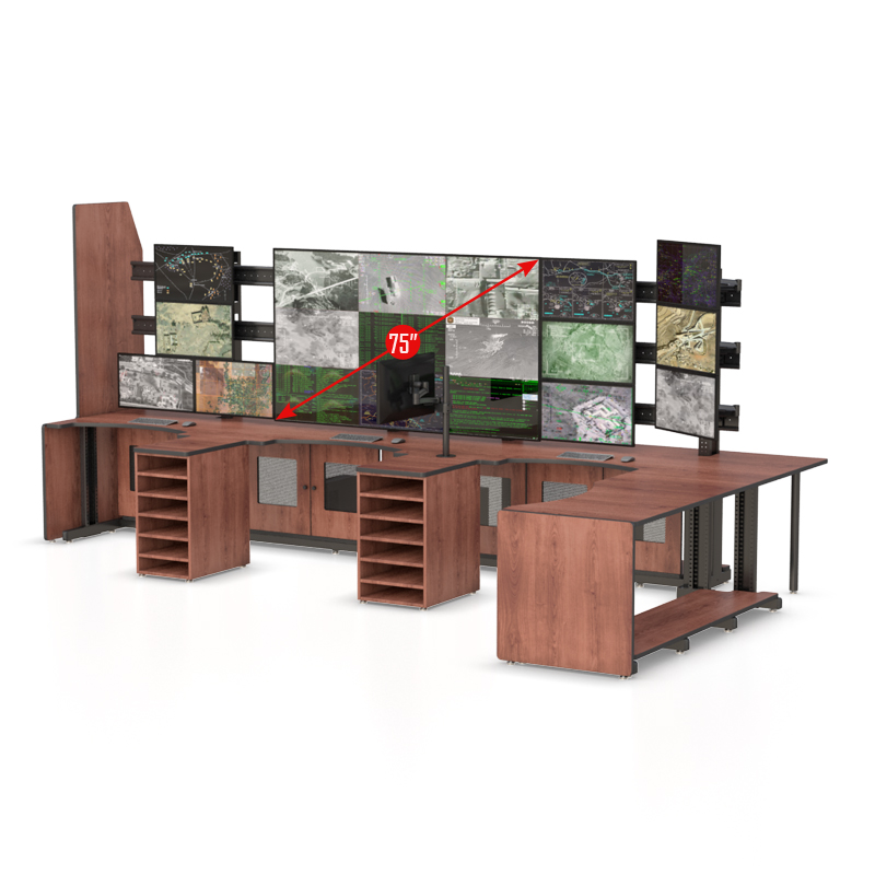 Security Command Center Monitoring Workstation Ergonomic Control Room Desk Console