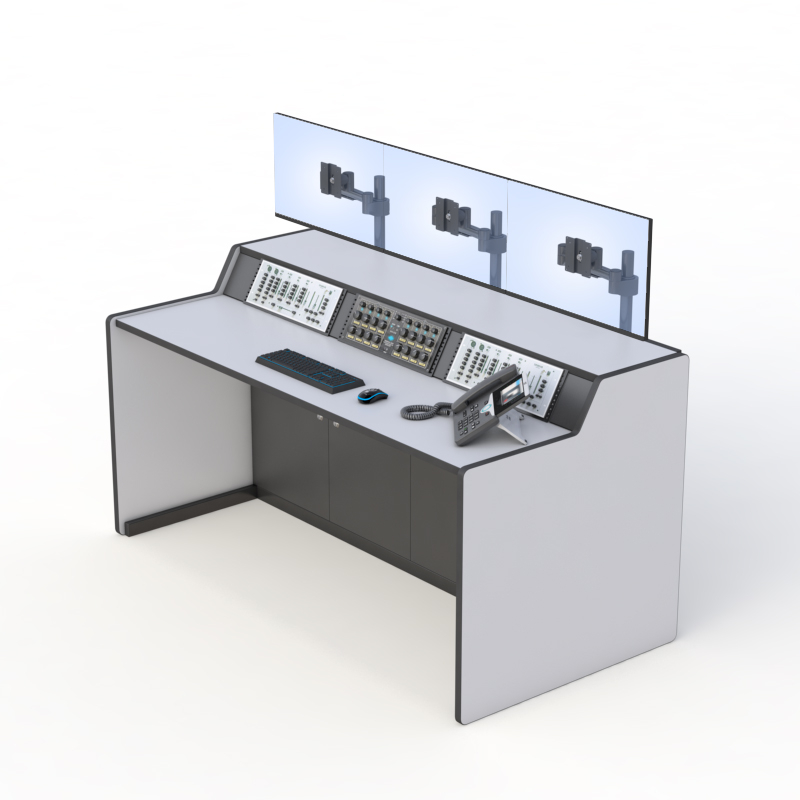 Ergonomic Command Center Console for CCTV Monitoring