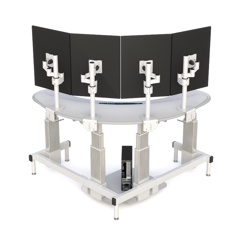 Dual Tier Command Center Console for Control Rooms
