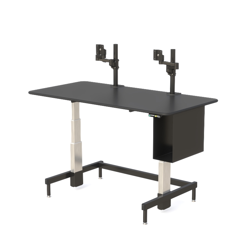 Height Adjustable Control Room Desk with VESA Monitor Mounts