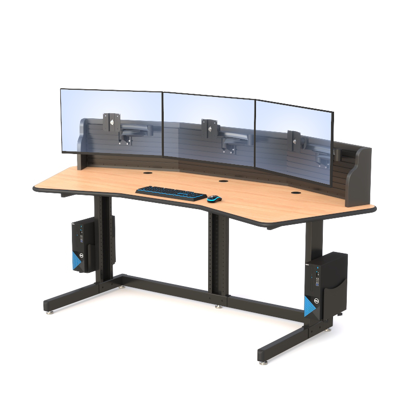 Ergonomic Desk Monitor Mounts for NOC Room Workstations