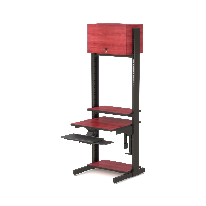 High-Quality Server Computer LAN Rack with Overhead Storage | Control and Command