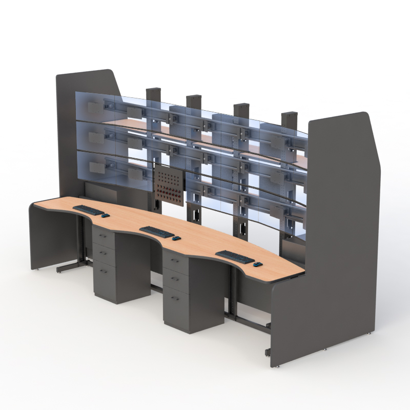 Modular Control Console Desk for Command Centers
