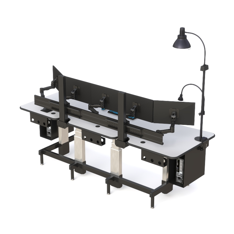 Ergonomic Command Control and Console | 5 Monitor Workstation