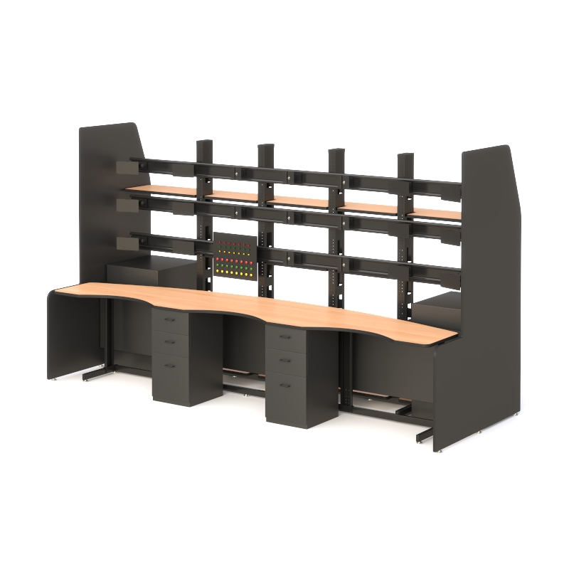 Ergonomic Modular Control Console Desk for Command Centers