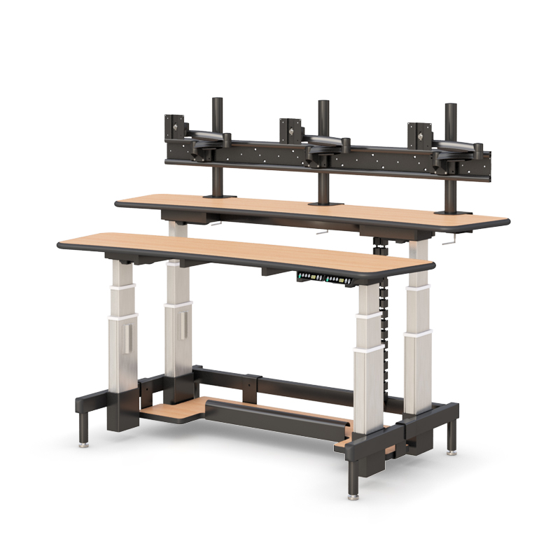 911 Console with Ergonomic Dual Tier Design