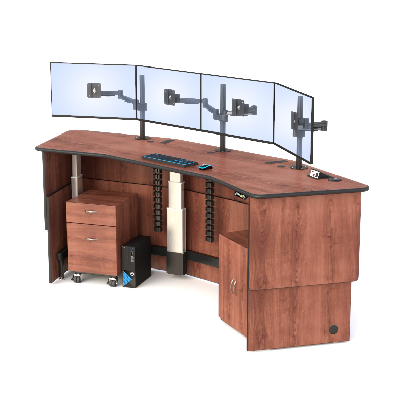 Ergonomic Command Center Desk | Adjustable Control Room Desk