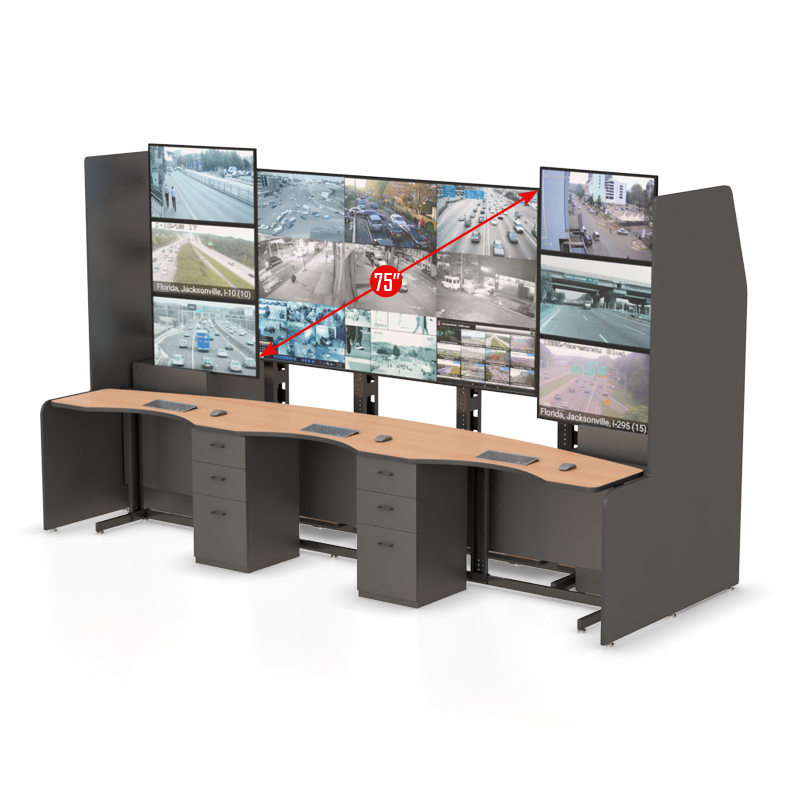 Modular Control Console Desk for Command Centers