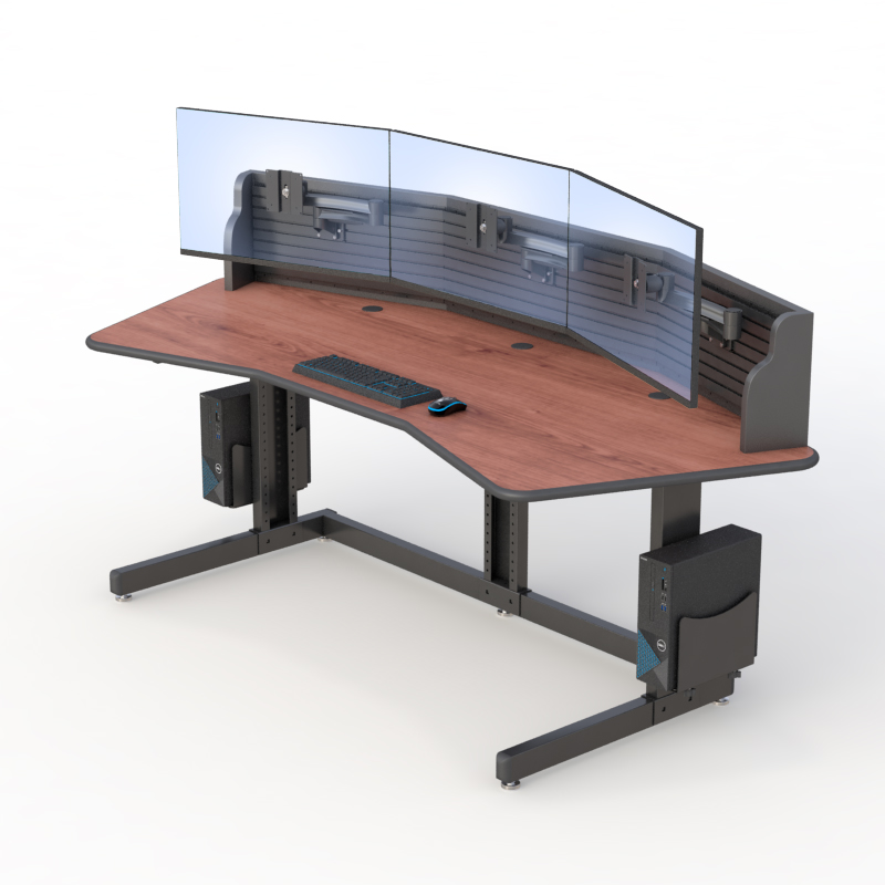 Ergonomic Desk Monitor Mounts for NOC Room Workstations