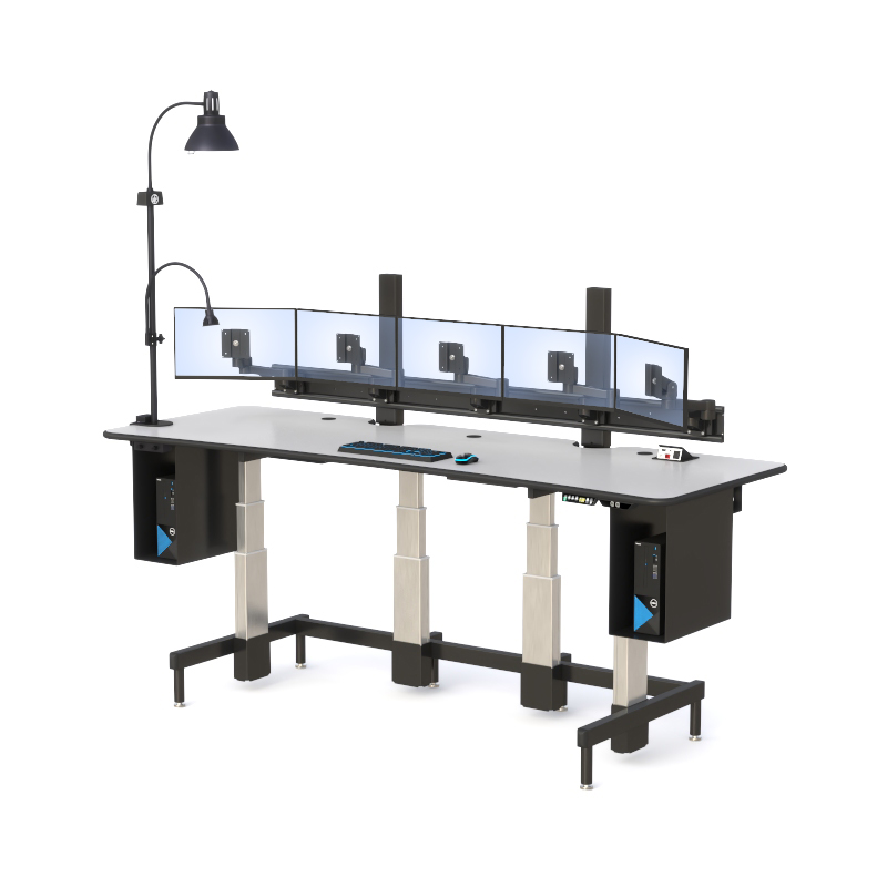 Ergonomic Command Control and Console | 5 Monitor Workstation