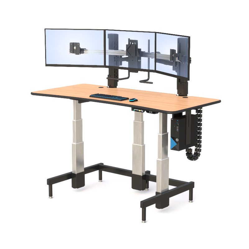 Triple Monitor Control Console for Control Rooms