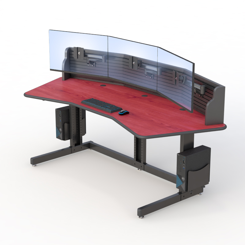Ergonomic Desk Monitor Mounts for NOC Room Workstations