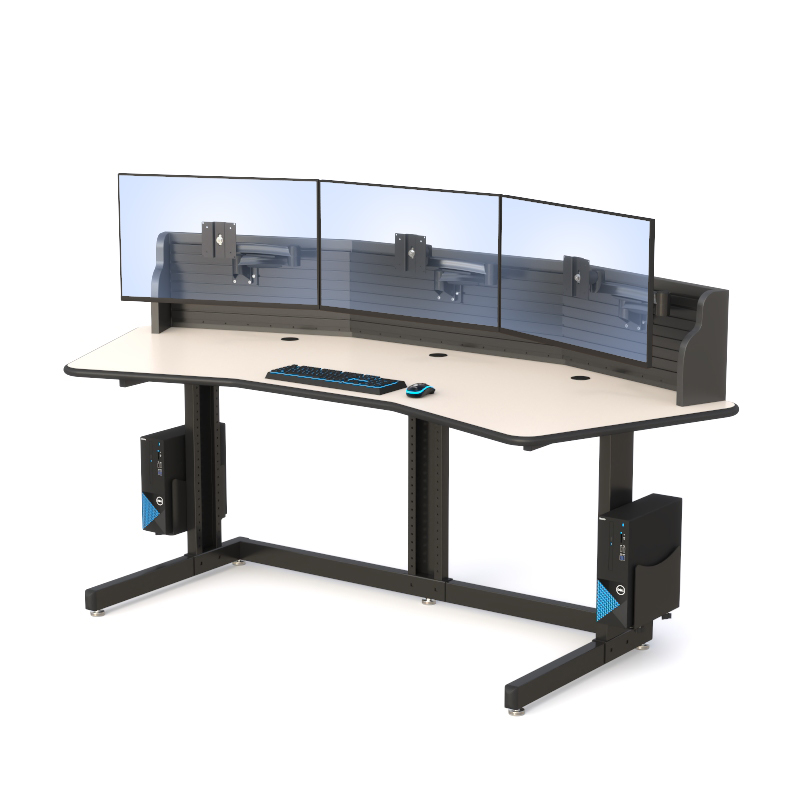 Ergonomic Desk Monitor Mounts for NOC Room Workstations
