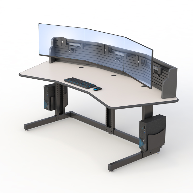 Ergonomic Desk Monitor Mounts for NOC Room Workstations