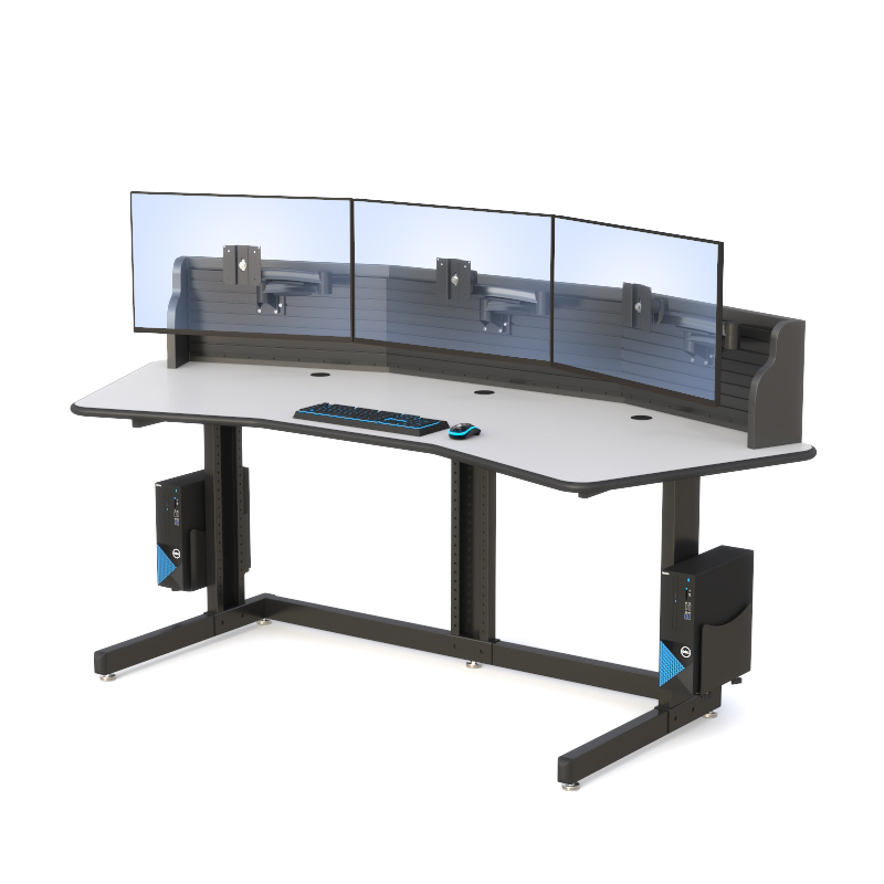 Ergonomic Desk Monitor Mounts for NOC Room Workstations