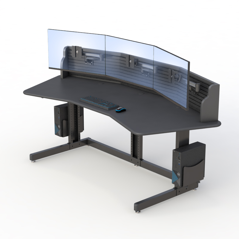 Ergonomic Desk Monitor Mounts for NOC Room Workstations