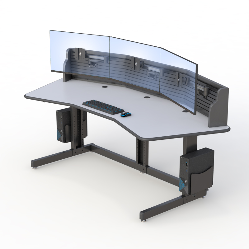 Ergonomic Desk Monitor Mounts for NOC Room Workstations