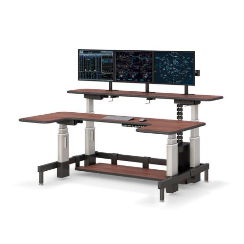 Dual Tier Command Center Desk Furniture