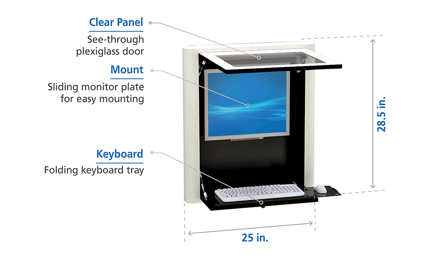 771805 wall mount computer enclosure specifications