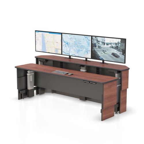 Dual Uplift Control ConsoleErgonomic Command Center Desk