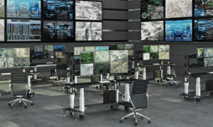 Security Surveillance Desk Console | Control and Command