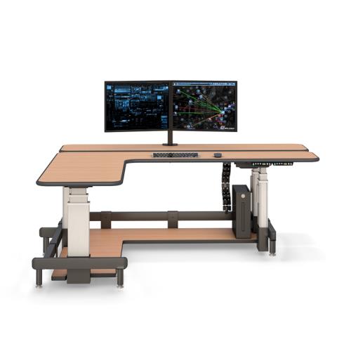 Dual TierErgonomic Command Center Desk