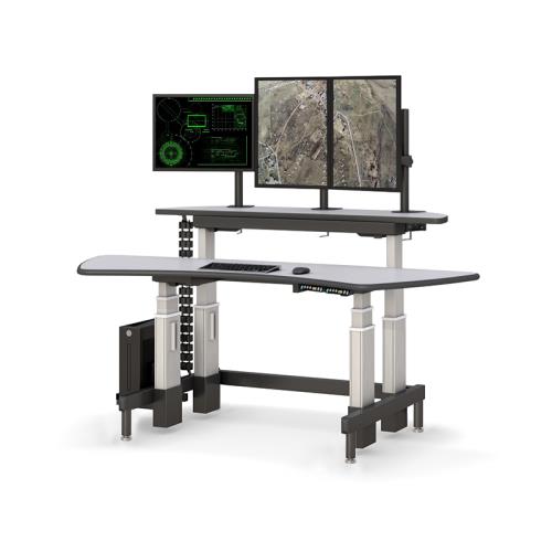 Adjustable Two Standing Desk Ergonomic Dispatch Desk