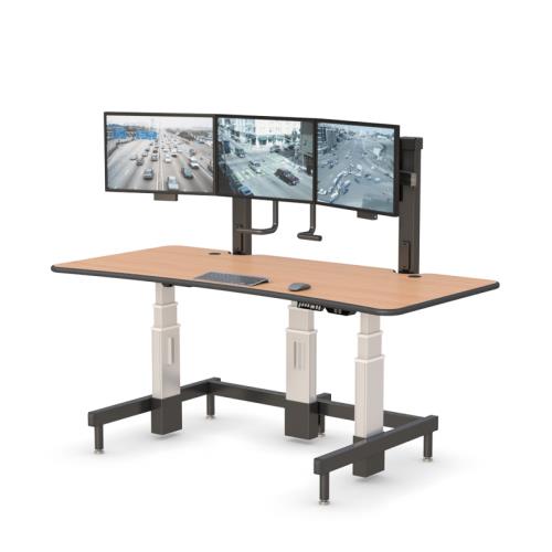 Triple Monitor Control ConsoleControl Room Desk Furniture