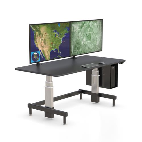 Height Adjustable Sit Stand Control Console Ergonomic Control Room Desk
