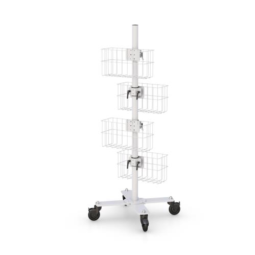 Mobile Storage Cart with multiple wire Basket shelvesMobile Storage Cart with wire Basket shelves