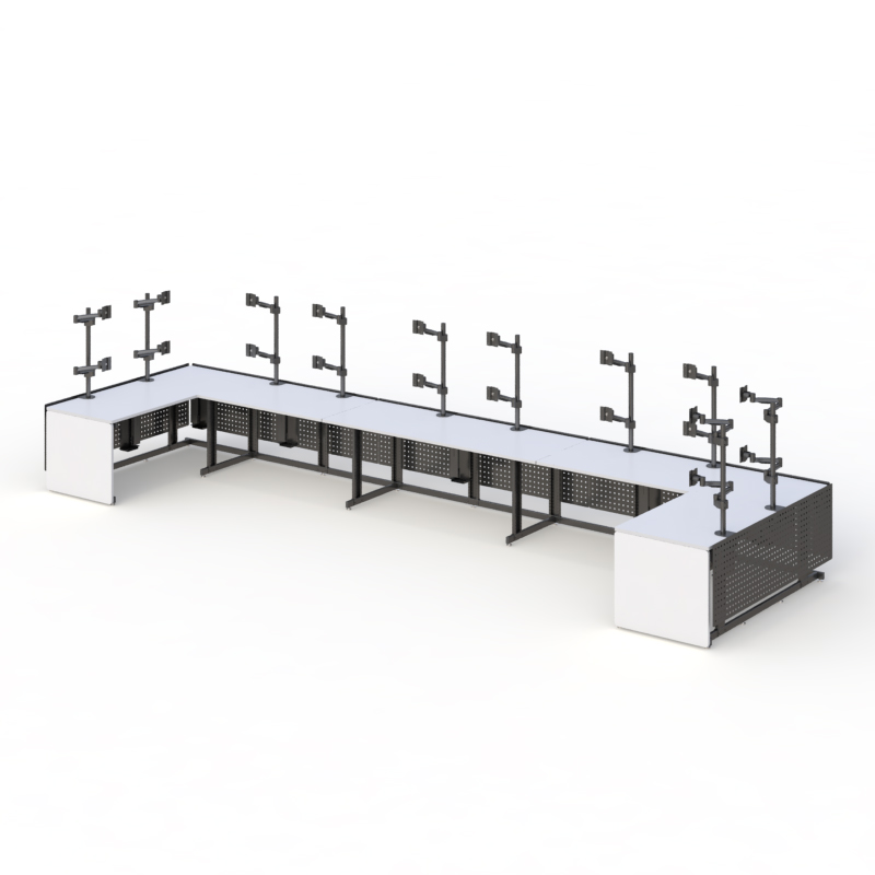 Control Console with 20 Monitor Display Mounts
