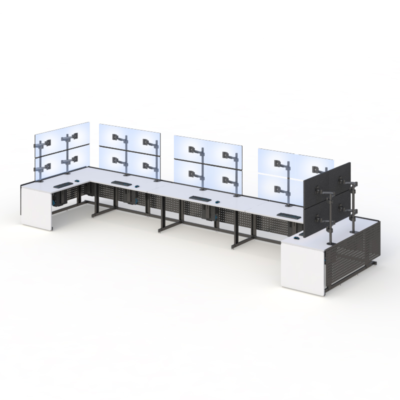 Control Console with 20 Monitor Display Mounts