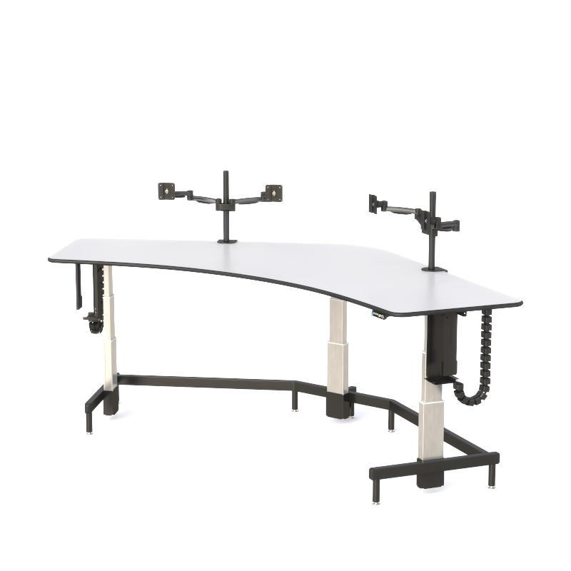 Ergonomic Security Desk Workstation for Multi-Monitor Setups