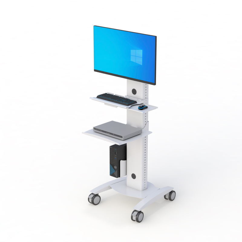 Computer and Printer Stand Rolling Cart on Wheels
